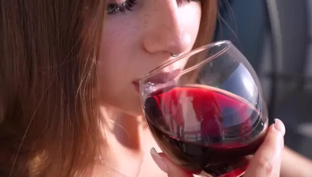 Трахнул русскую проститутку в отеле после бокала красного вина